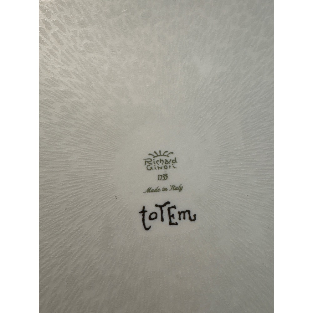 Richard Ginori Totem Tiger Courage Never Quits Porcelain Tray Made in Italy Red - Picture 4 of 5